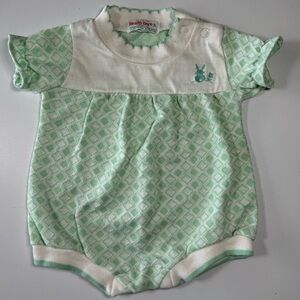 Vintage Health-tex One Piece Baby Toddler Girl 6 Months USA Kids 90s